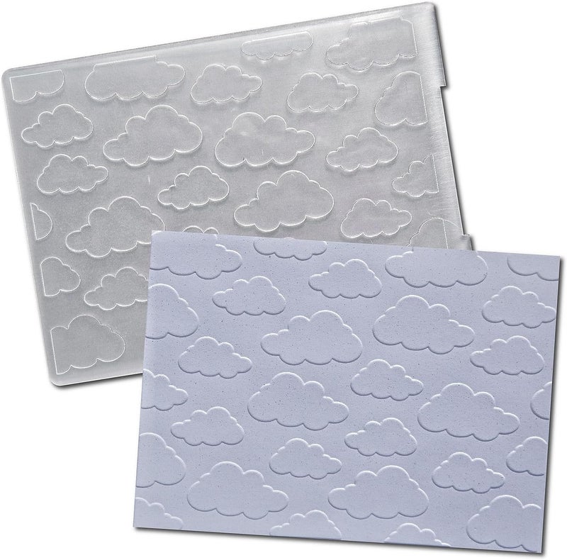 Arbuya Cloud Plastic Embossing Folders for Card Making Clouds Background Embossing Folder for Scrapbooking Pages Paper Crafting Clay Decoration - Image 2
